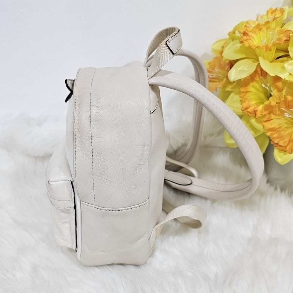 Coach Ivory Croc-Embossed Backpack - Picture 13 of 15